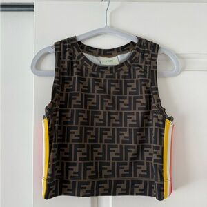 Zara Kids Brown Patterned Tank Top